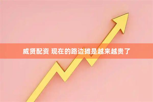 威贤配资 现在的路边摊是越来越贵了