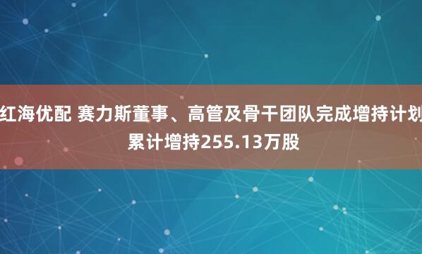 红海优配 赛力斯董事、高管及骨干团队完成增持计划 累计增持255.13万股